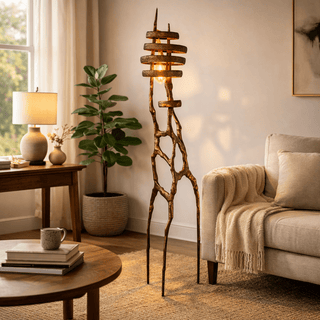 Vortex Sculpture Floor Lamp-Neutral Decor