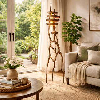 Vortex Sculpture Floor Lamp-Neutral Decor