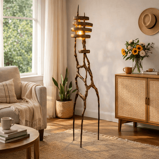Vortex Sculpture Floor Lamp-Neutral Decor