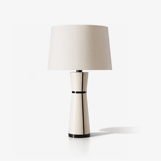 Luxe Leather Table Lamp-Neutral Decor