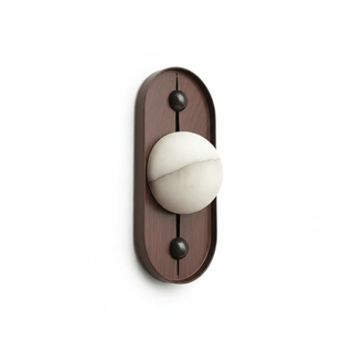 Bezel Alabaster Wall Lamp-Neutral Decor