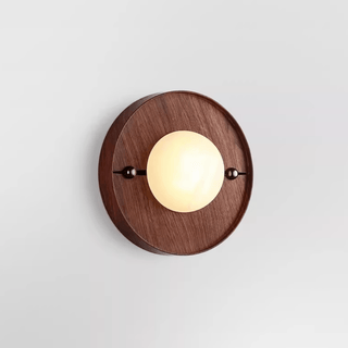 Bezel Alabaster Wall Lamp-Neutral Decor
