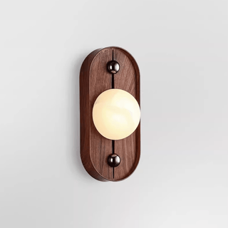 Bezel Alabaster Wall Lamp-Neutral Decor