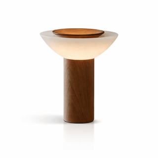 Solace Wood Table Lamp-Neutral Decor