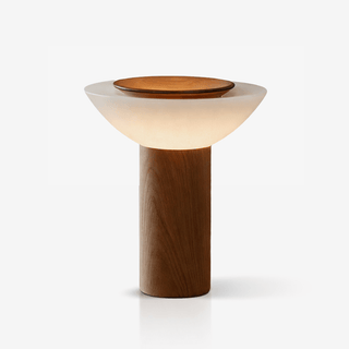Solace Wood Table Lamp-Neutral Decor