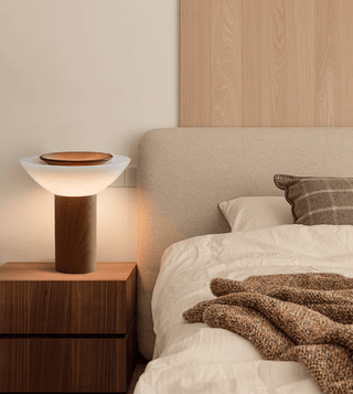 Solace Wood Table Lamp-Neutral Decor