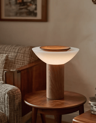 Solace Wood Table Lamp-Neutral Decor