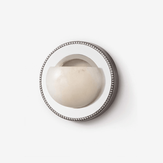 Orbit Pearl Alabaster Wall Light-Neutral Decor