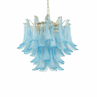 Azure Drift Glass Chandelier-Neutral Decor