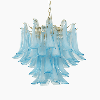 Azure Drift Glass Chandelier-Neutral Decor