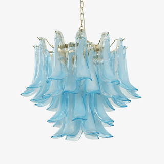 Azure Drift Glass Chandelier-Neutral Decor