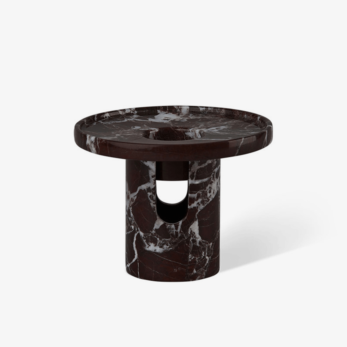 Arc Pillar Marble Candle Holder-Neutral Decor