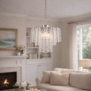 Ripple Column Chandelier-Neutral Decor