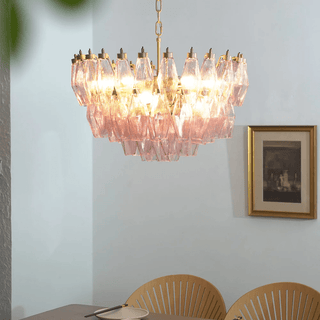 Facet Bloom Chandelier-Neutral Decor