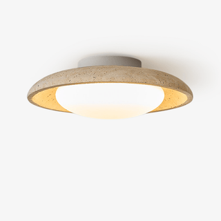 Lunara Yellow Travertine Ceiling Light-Neutral Decor