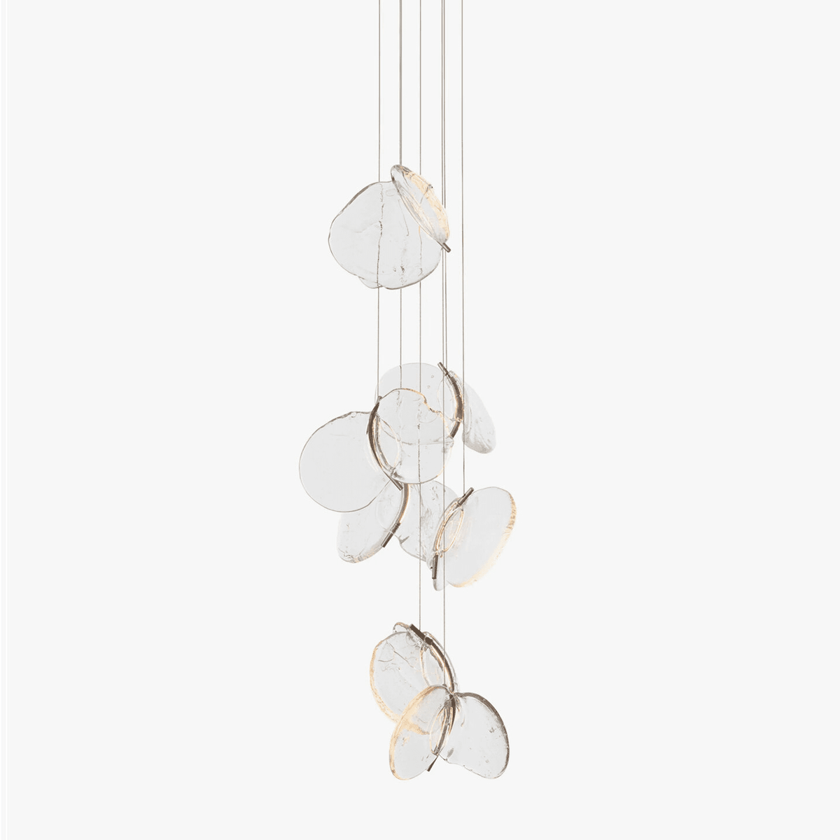 Luminous Glass Petals Pendant Lamp-Neutral Decor