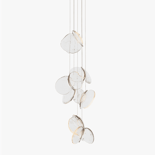 Luminous Glass Petals Pendant Lamp-Neutral Decor