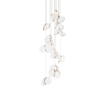 Luminous Glass Petals Pendant Lamp-Neutral Decor