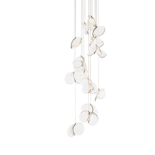 Luminous Glass Petals Pendant Lamp-Neutral Decor