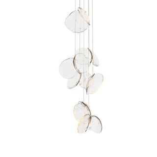 Luminous Glass Petals Pendant Lamp-Neutral Decor
