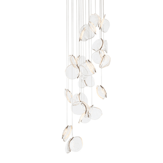 Luminous Glass Petals Pendant Lamp-Neutral Decor