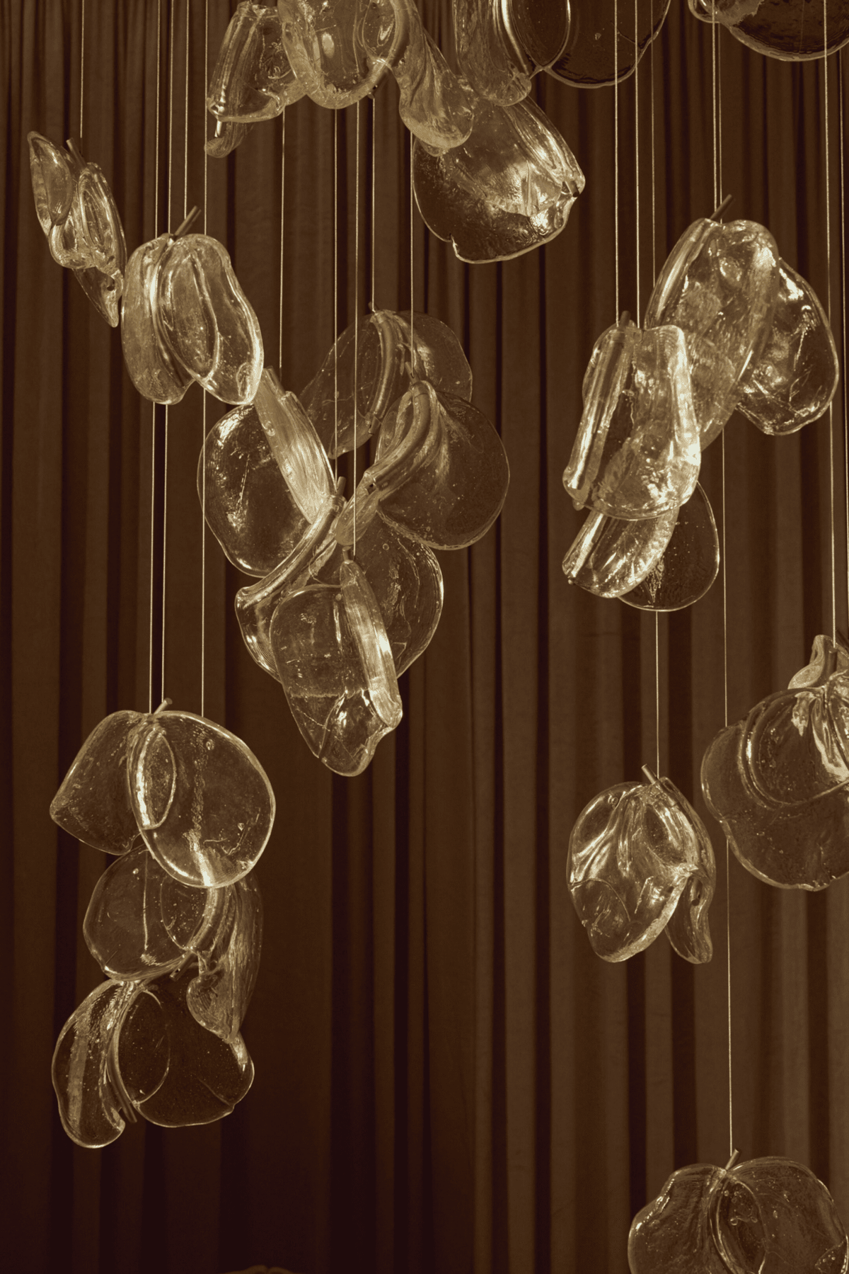 Luminous Glass Petals Pendant Lamp-Neutral Decor