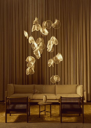 Luminous Glass Petals Pendant Lamp-Neutral Decor