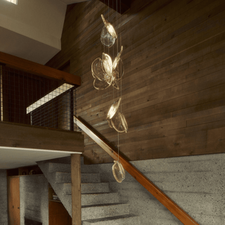 Luminous Glass Petals Pendant Lamp-Neutral Decor
