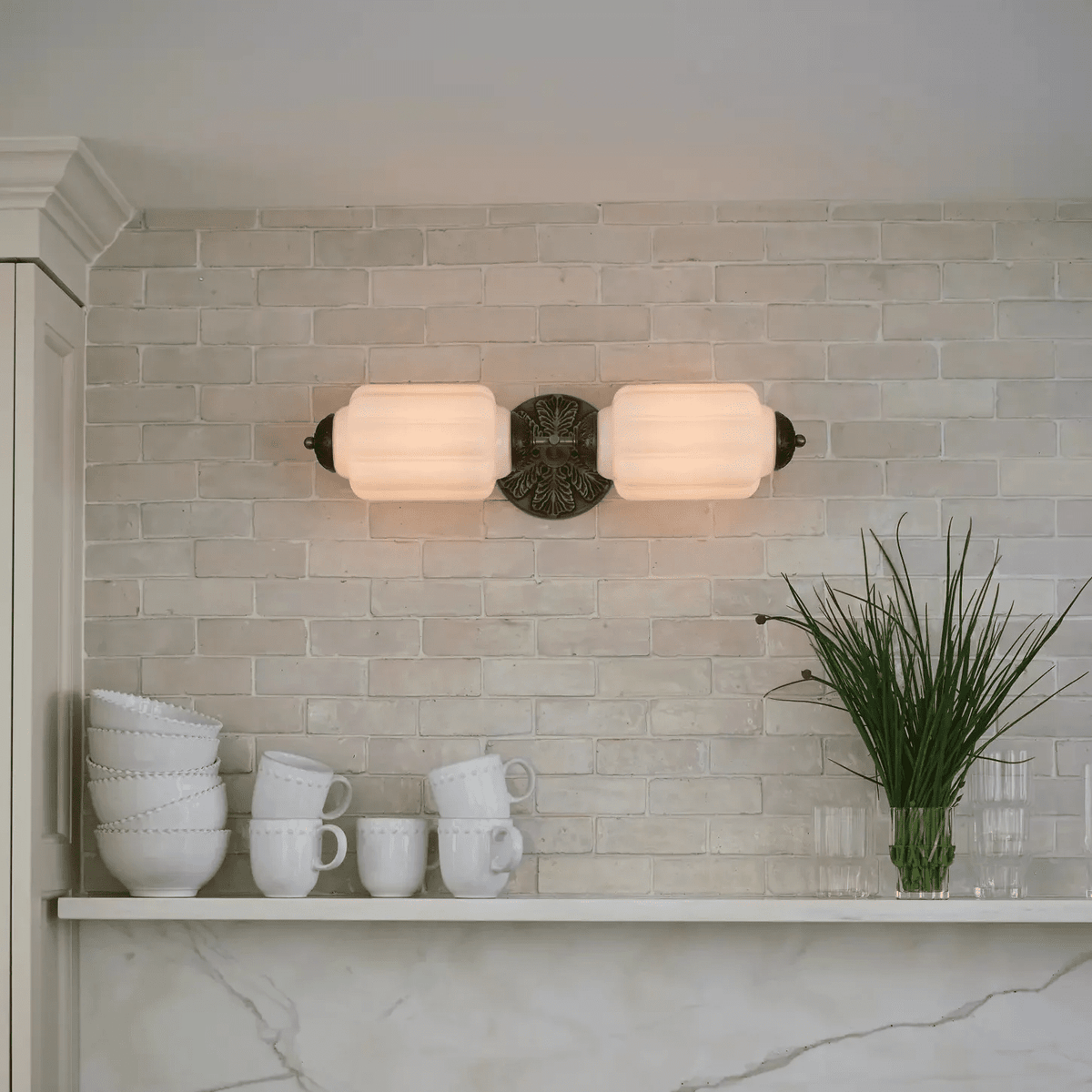 Elliot Glass Wall Sconce-Neutral Decor