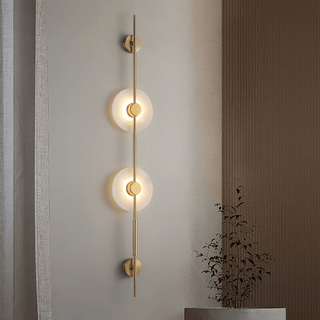 Alabaster Vertical Wall Sconce-Neutral Decor