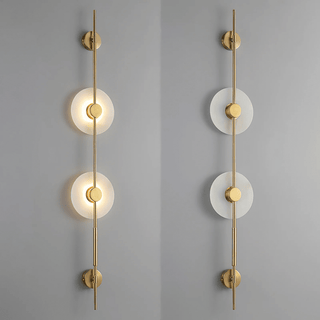 Alabaster Vertical Wall Sconce-Neutral Decor