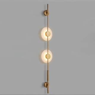 Alabaster Vertical Wall Sconce-Neutral Decor