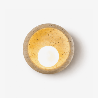 Arlo Travertine Wall Light-Neutral Decor