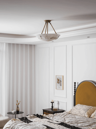 Aureon Alabaster Ceiling Light-Neutral Decor