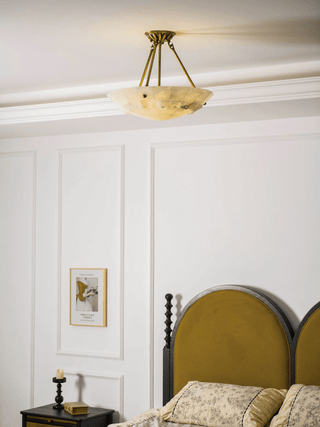 Aureon Alabaster Ceiling Light-Neutral Decor