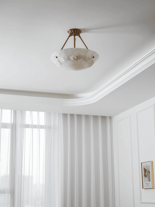 Aureon Alabaster Ceiling Light-Neutral Decor