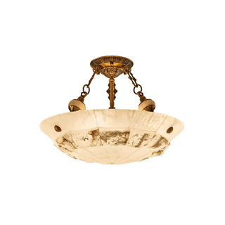 Aureon Alabaster Ceiling Light-Neutral Decor