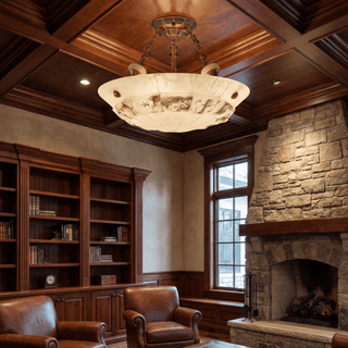 Aureon Alabaster Ceiling Light-Neutral Decor