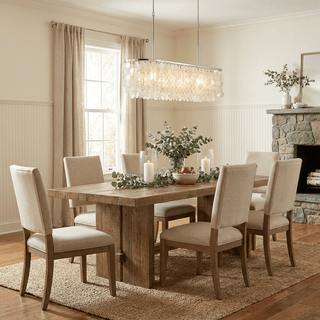 Liora Shell Linear Chandelier-Neutral Decor