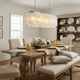 Liora Shell Linear Chandelier-Neutral Decor