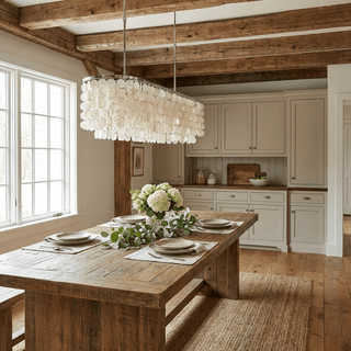 Liora Shell Linear Chandelier-Neutral Decor
