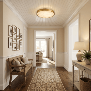Calista Alabaster Ceiling Light-Neutral Decor