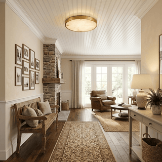 Calista Alabaster Ceiling Light-Neutral Decor