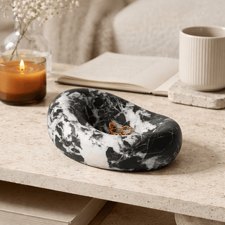 Drift Bowl Marble Tray-Neutral Decor