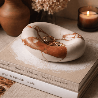 Drift Bowl Marble Tray-Neutral Decor