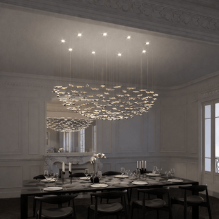 Leaf Twisted Sculptural Customize Chandelier-Neutral Decor