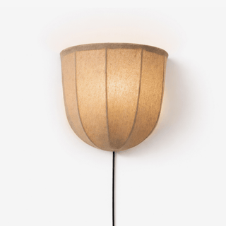 Sienna Linen Plug-in Wall Sconce-Neutral Decor
