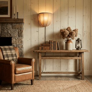 Sienna Linen Plug-in Wall Sconce-Neutral Decor