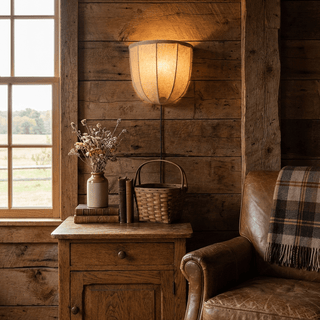 Sienna Linen Plug-in Wall Sconce-Neutral Decor