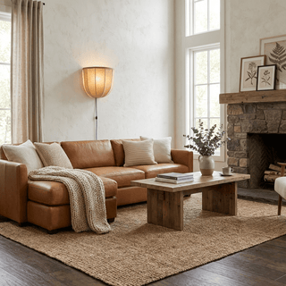 Sienna Linen Plug-in Wall Sconce-Neutral Decor